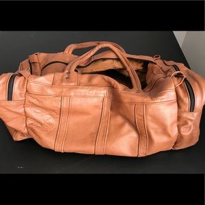 Butterscotch Leather Weekender Bag